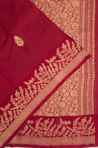 Banarasi Katan Silk Butta Maroon Saree