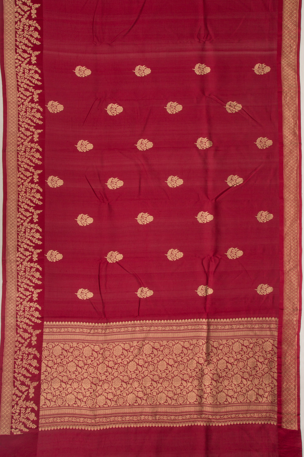 Banarasi Katan Silk Butta Maroon Saree