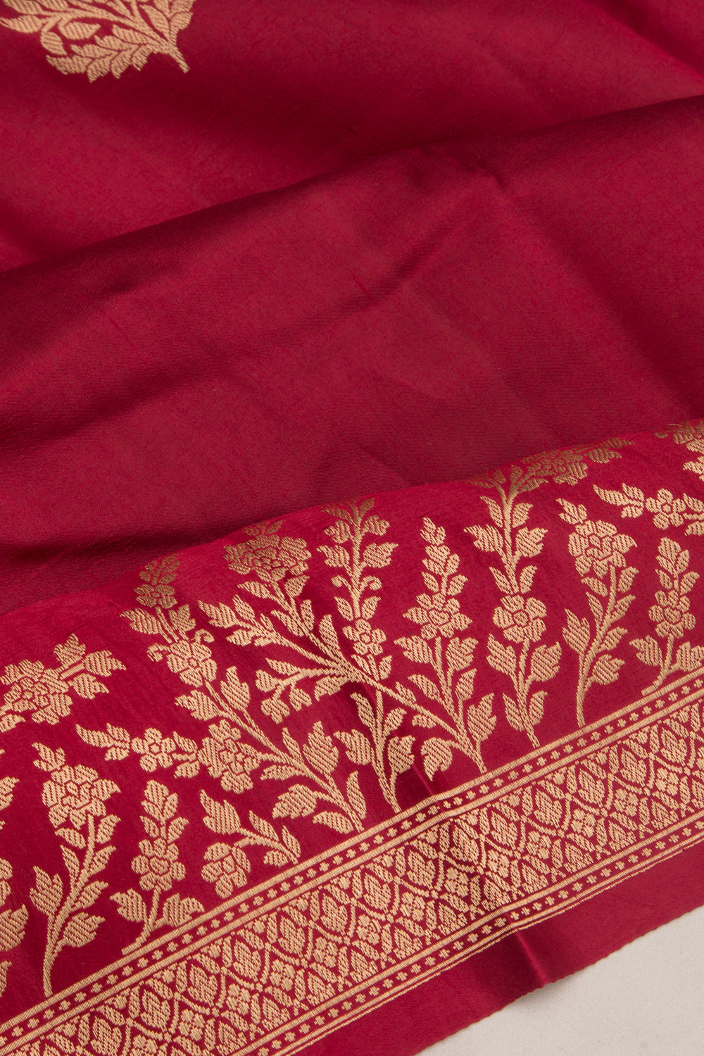 Banarasi Katan Silk Butta Maroon Saree