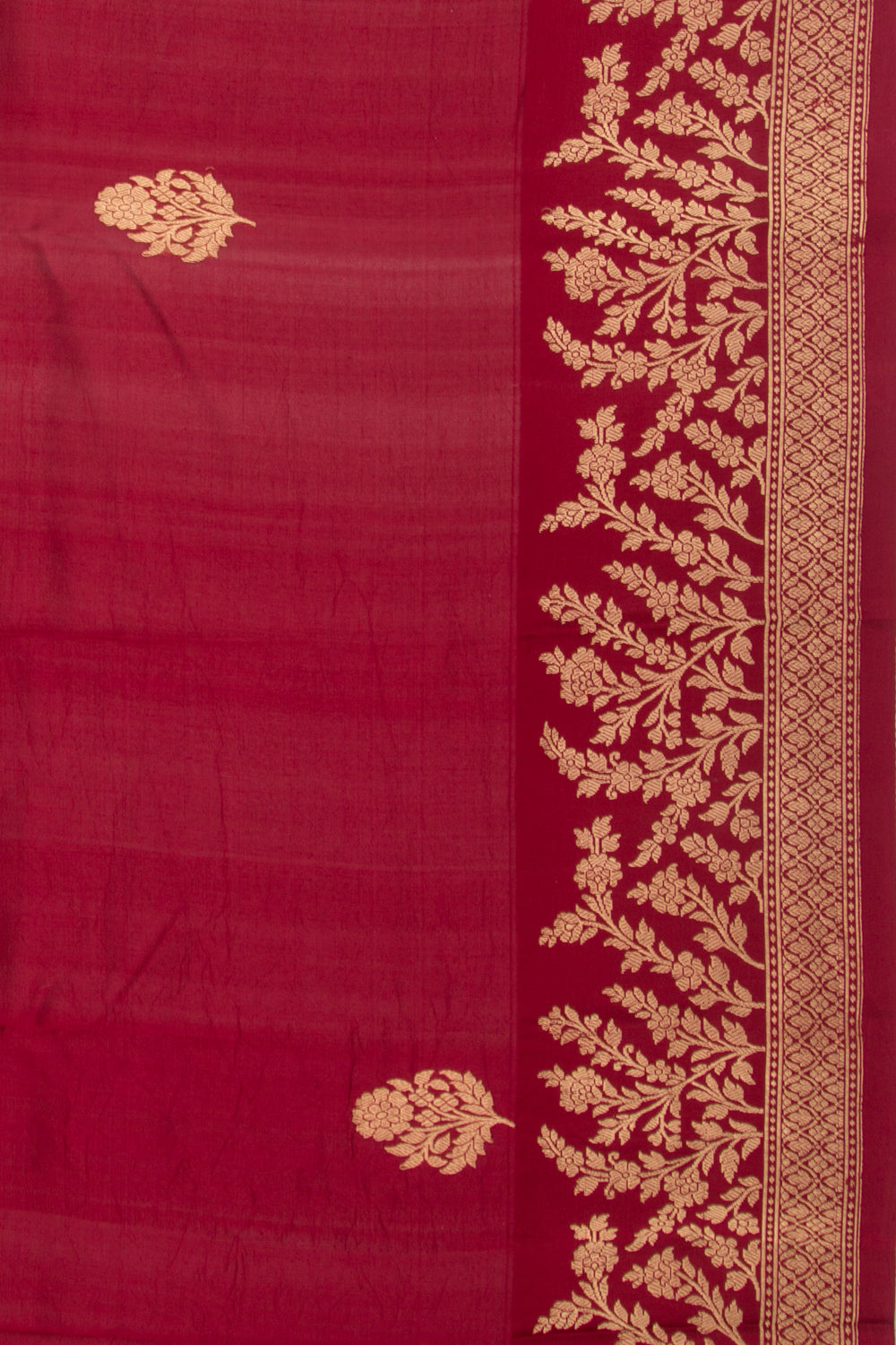 Banarasi Katan Silk Butta Maroon Saree