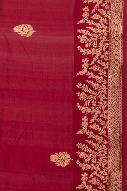 Banarasi Katan Silk Butta Maroon Saree