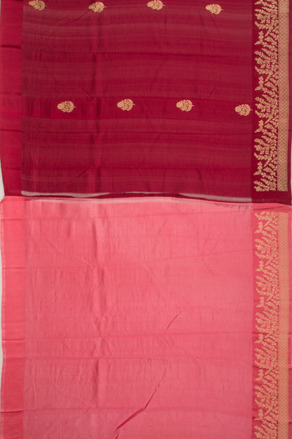 Banarasi Katan Silk Butta Maroon Saree