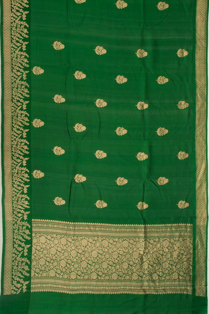 Banarasi Katan Silk Butta Green Saree
