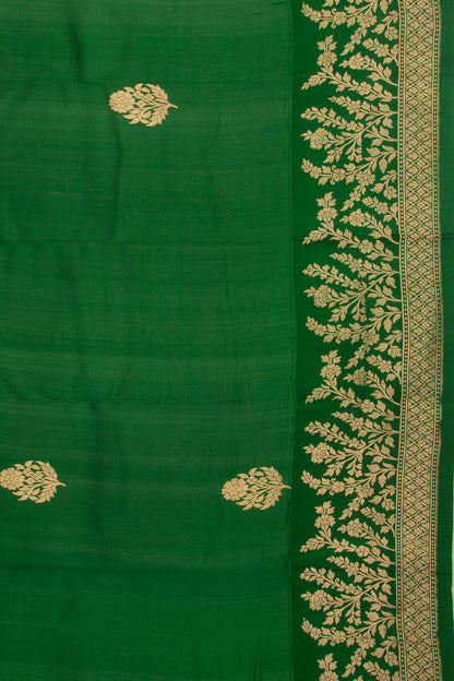 Banarasi Katan Silk Butta Green Saree