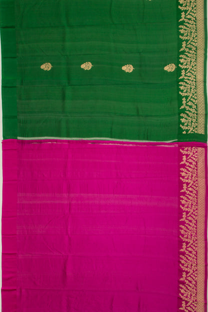 Banarasi Katan Silk Butta Green Saree