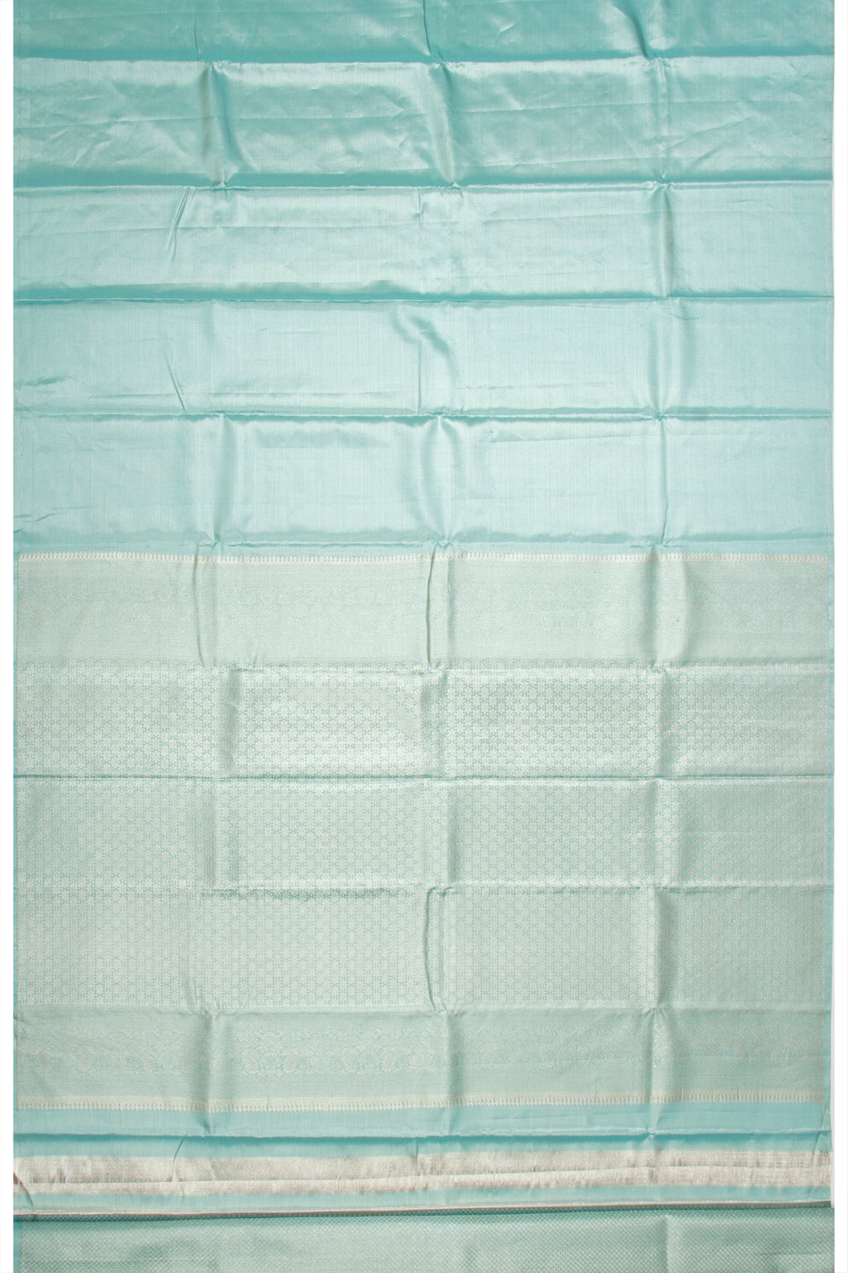 Taranga Kanchi Silk Tissue Plain Sky Blue Saree