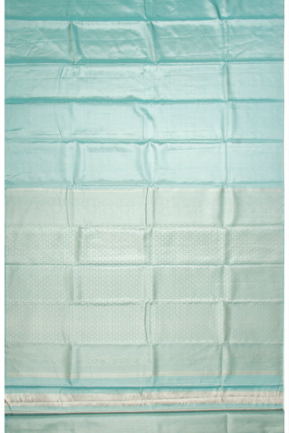 Taranga Kanchi Silk Tissue Plain Sky Blue Saree