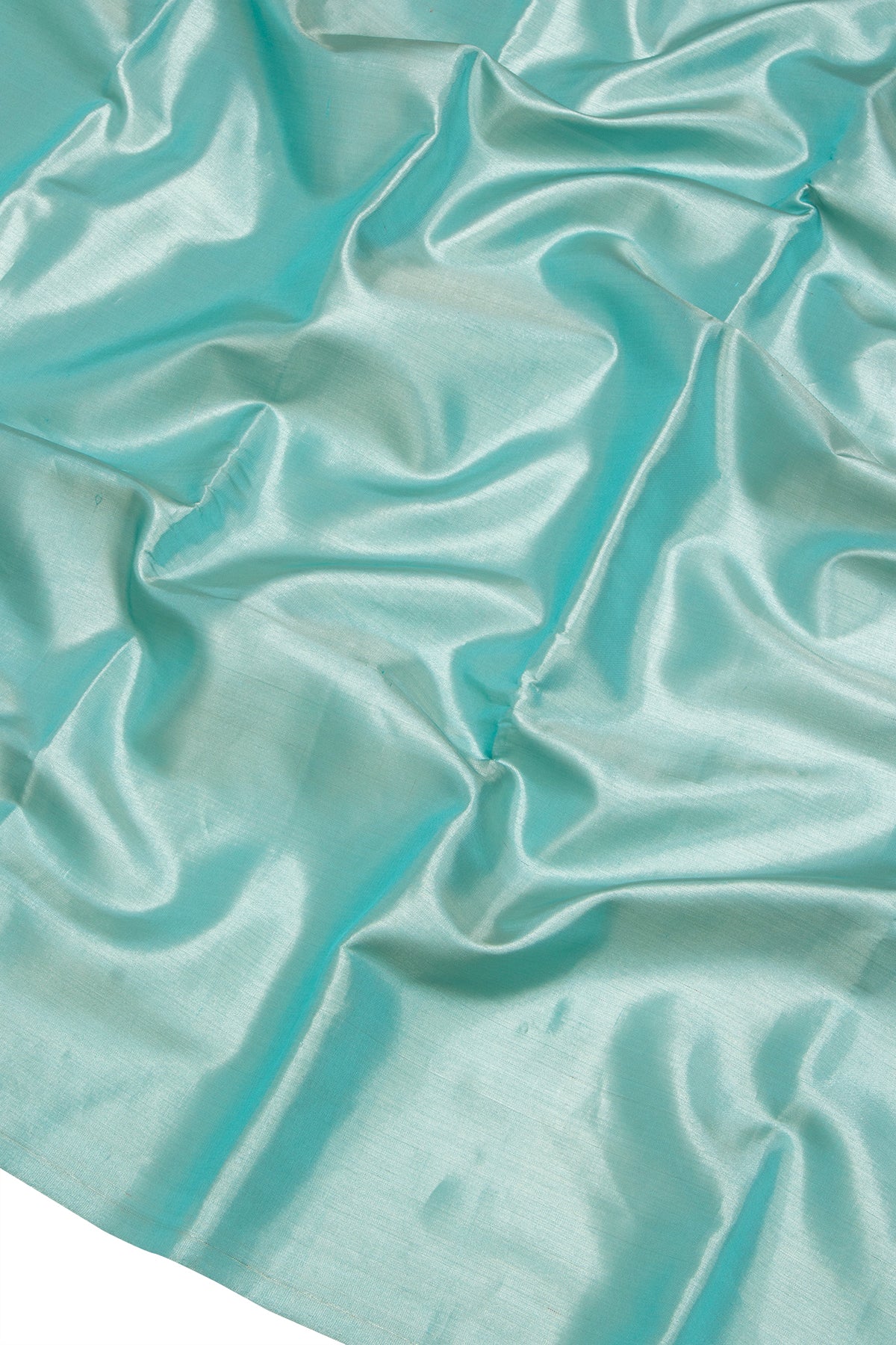 Taranga Kanchi Silk Tissue Plain Sky Blue Saree