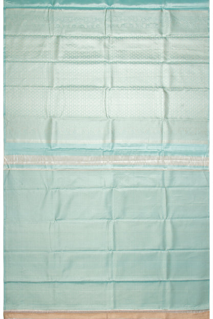 Taranga Kanchi Silk Tissue Plain Sky Blue Saree