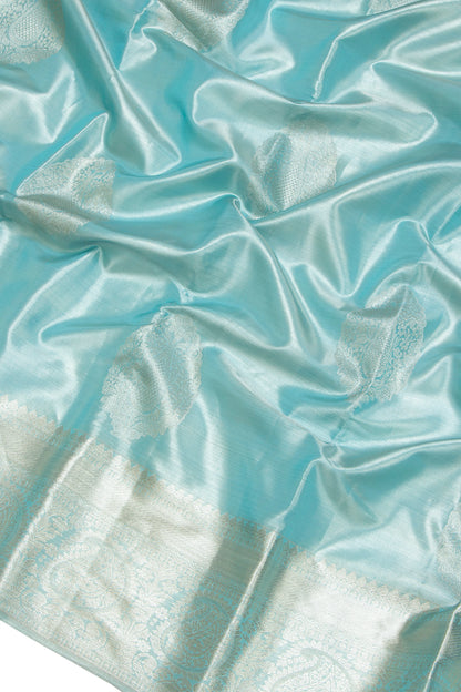 Taranga Kanchi Silk Tissue Butta Sky Blue Saree