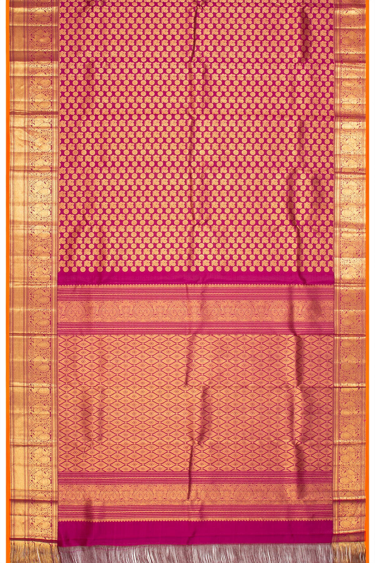 Kanchipuram Silk Brocade Purple Saree