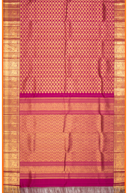 Kanchipuram Silk Brocade Purple Saree