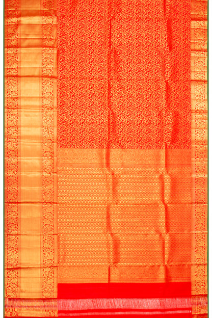 Kanchipuram Silk Brocade Red Saree