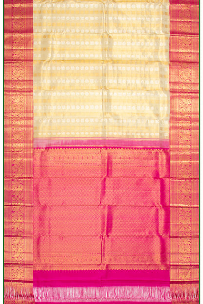 Kanchipuram Silk Tissue Brocade Gold Saree