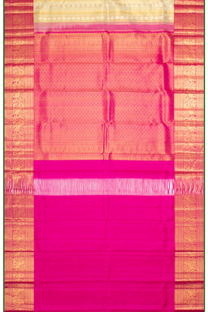 Kanchipuram Silk Tissue Brocade Gold Saree