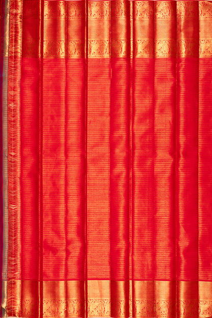 Kanchipuram Silk Checks And Butta Lavender Saree