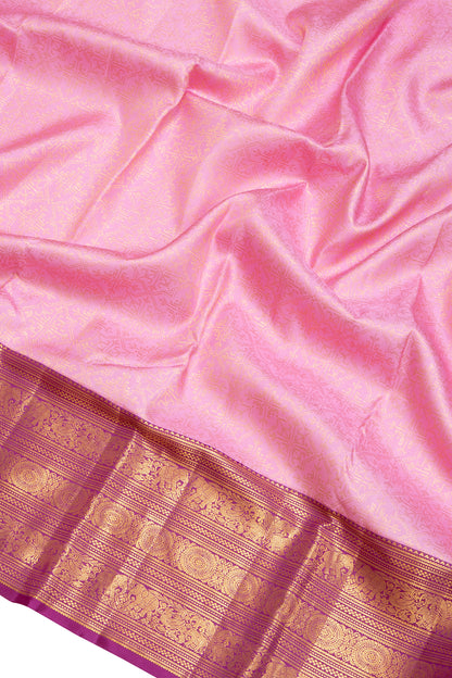 Kanchipuram Silk Brocade Lavender Saree