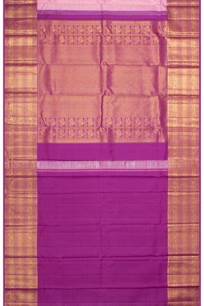 Kanchipuram Silk Brocade Lavender Saree