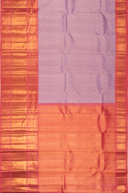 Kanchipuram Silk Brocade Lavender Saree