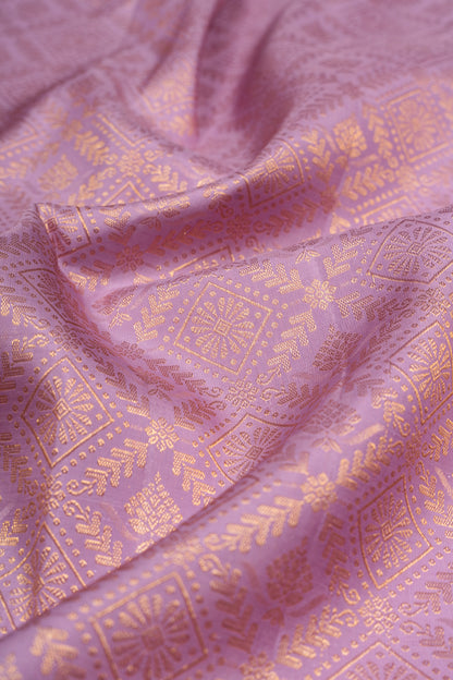 Kanchipuram Silk Brocade Lavender Saree