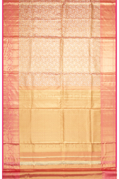 Taranga Kanchi Silk Tissue Brocade Orange Saree
