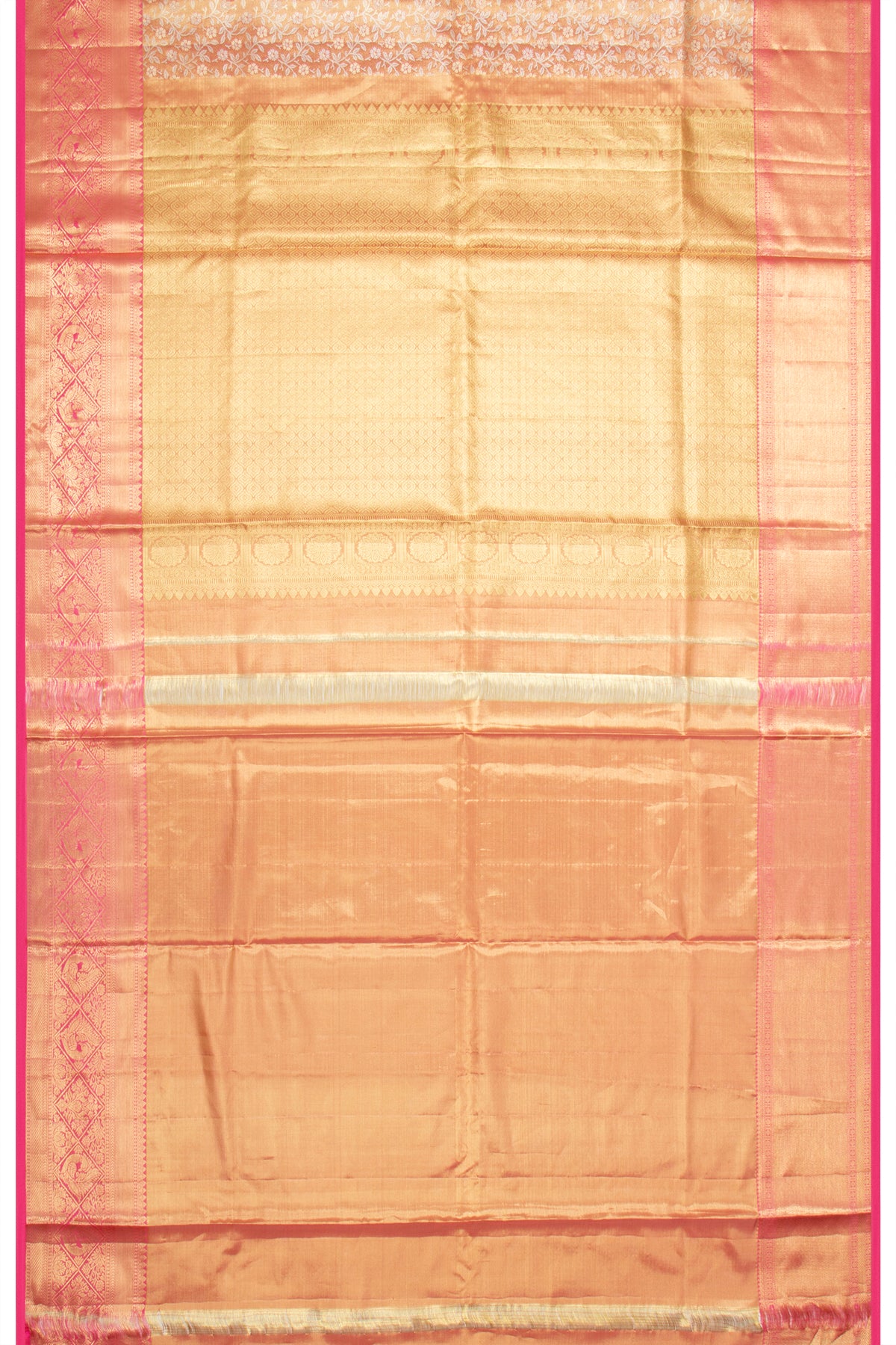 Taranga Kanchi Silk Tissue Brocade Orange Saree