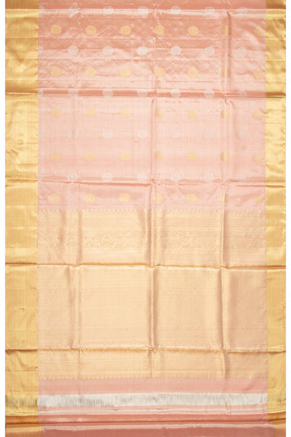 Taranga Kanchi Silk Tissue Butta Peach Saree