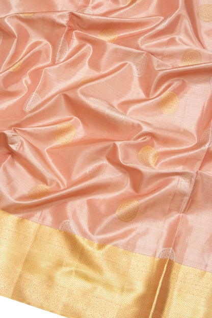 Taranga Kanchi Silk Tissue Butta Peach Saree