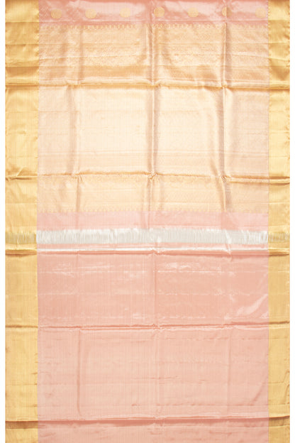 Taranga Kanchi Silk Tissue Butta Peach Saree