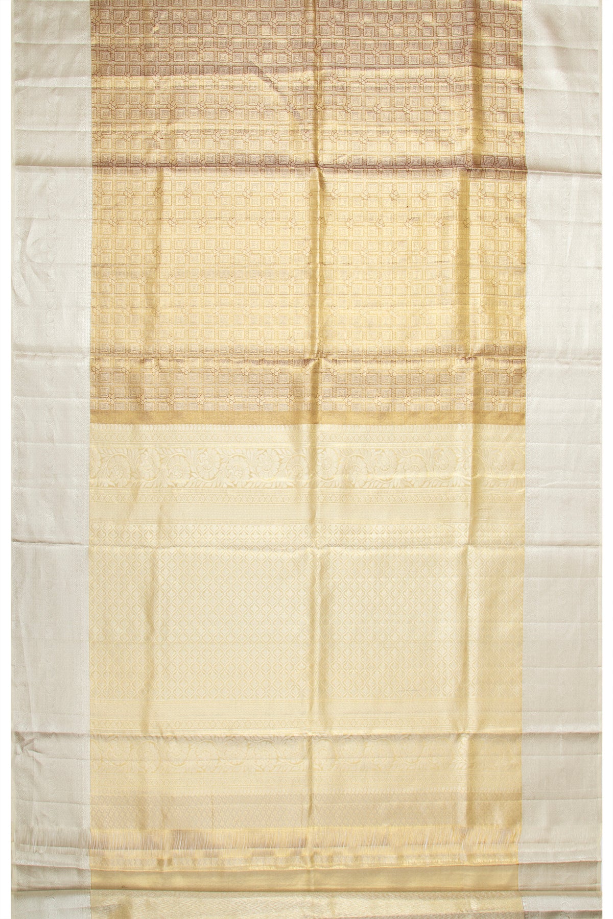 Taranga Kanchi Silk Tissue Brocade Gold Saree