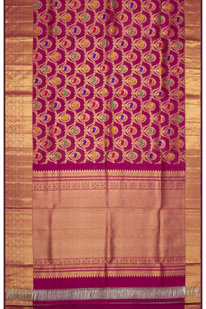 Kanchipuram Silk Brocade Purple Saree