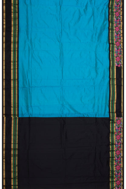 Taranga Kanchi Silk Butta Sky Blue Saree With Embroidery Border