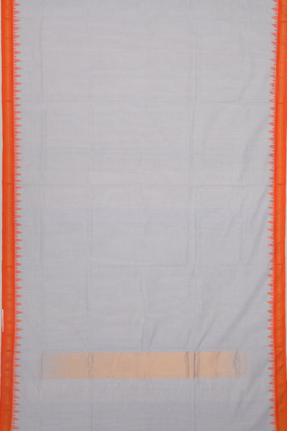 Ponduru Handspun Cotton Plain Pastel Blue Saree