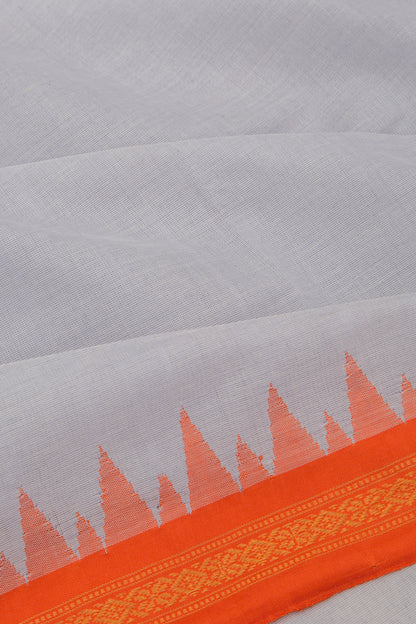 Ponduru Handspun Cotton Plain Pastel Blue Saree