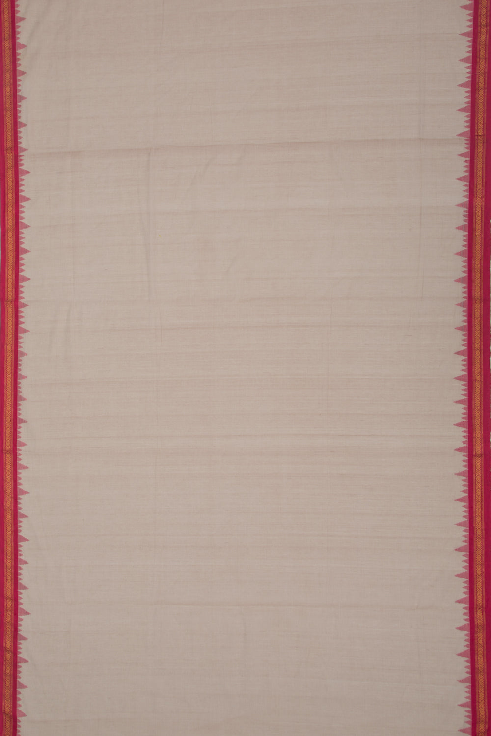 Ponduru Handspun Cotton Plain Pastel Brown Saree