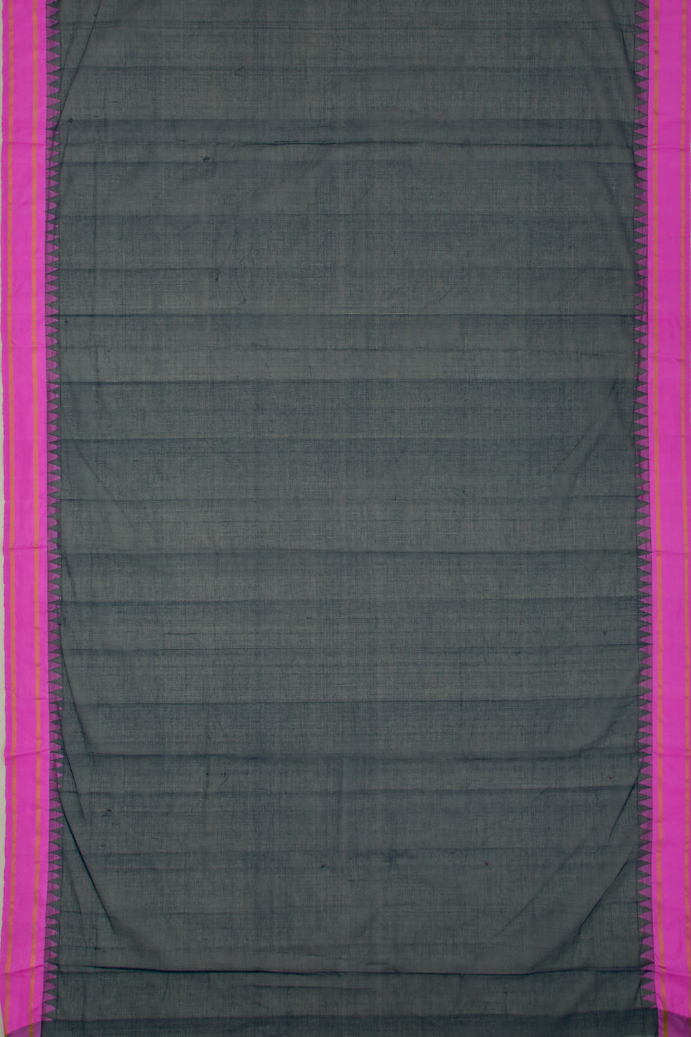 Ponduru Handspun Cotton Jamdani Dark Blue Saree