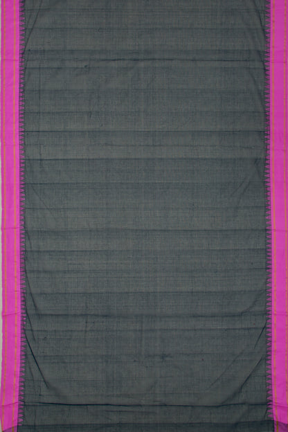 Ponduru Handspun Cotton Jamdani Dark Blue Saree