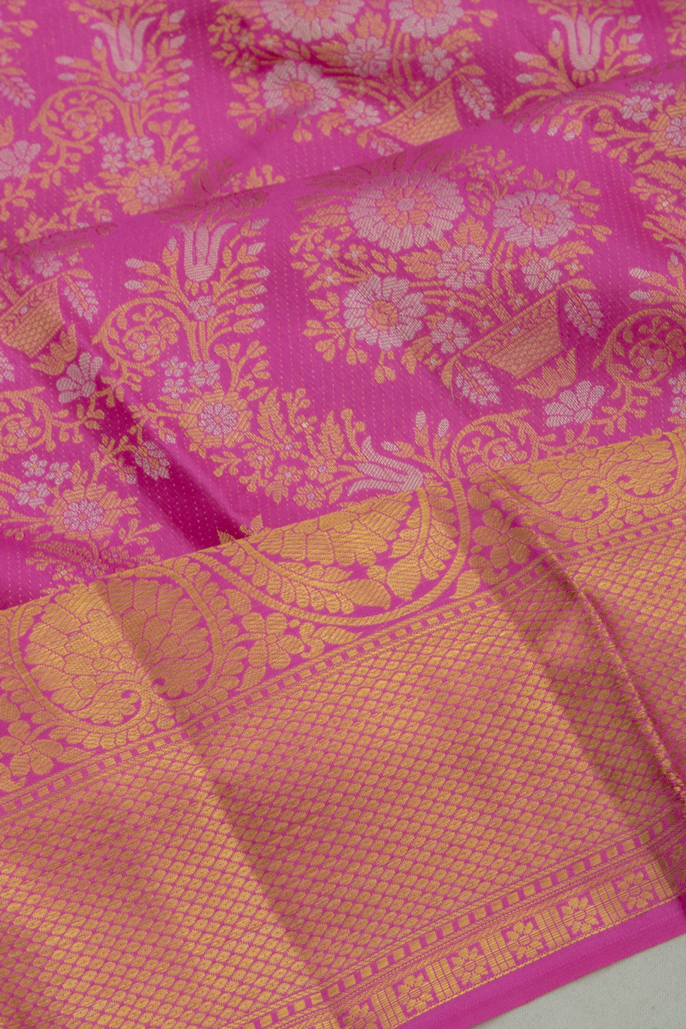 Taranga Kanchi Silk Brocade Pink Saree