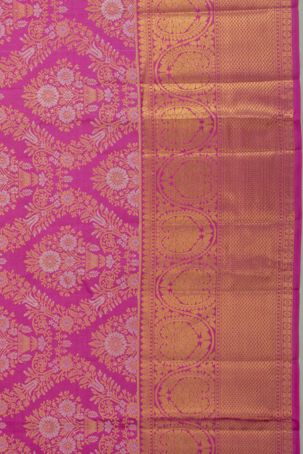 Taranga Kanchi Silk Brocade Pink Saree