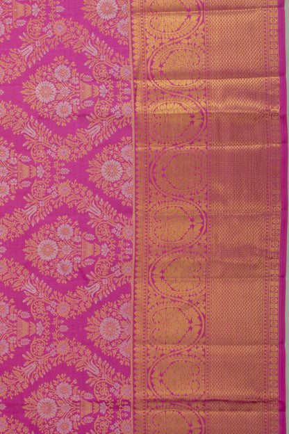 Taranga Kanchi Silk Brocade Pink Saree
