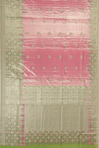 Kanchipuram Silk Tissue Butta Pink Saree