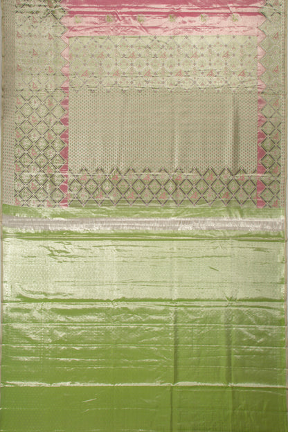 Kanchipuram Silk Tissue Butta Pink Saree