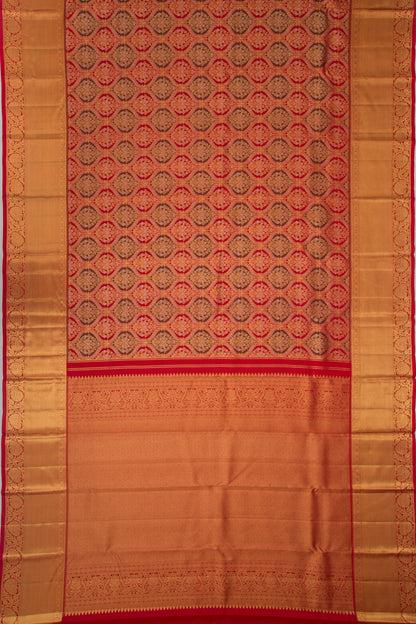 Kanchipuram Silk Brocade Red Saree