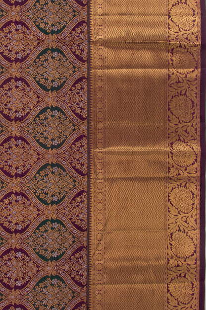 Kanchipuram Silk Brocade Purple Saree