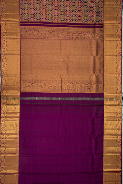 Kanchipuram Silk Brocade Purple Saree