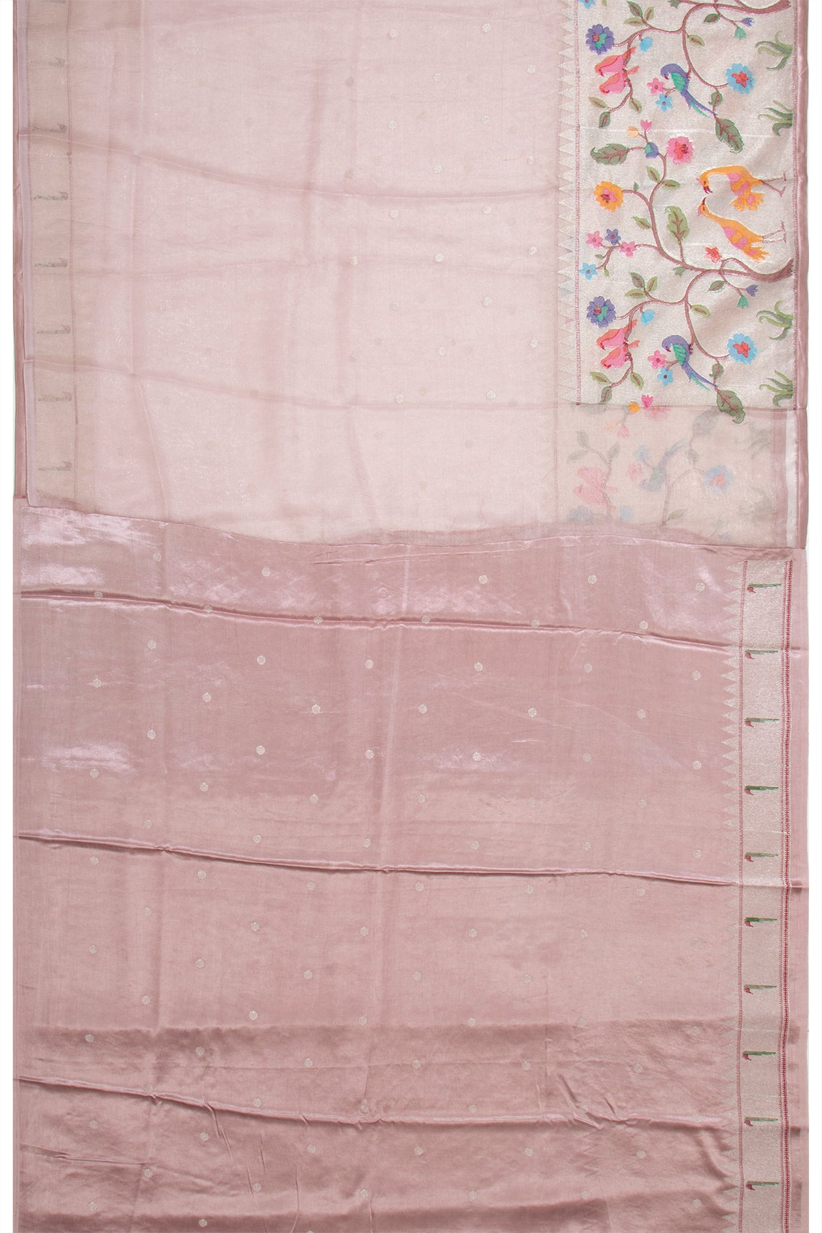 Organza Tissue Butta Lavender Saree