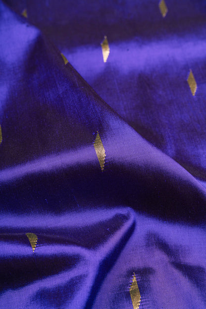 Paithani Silk Butta Royal Blue Saree With Akruthi Border