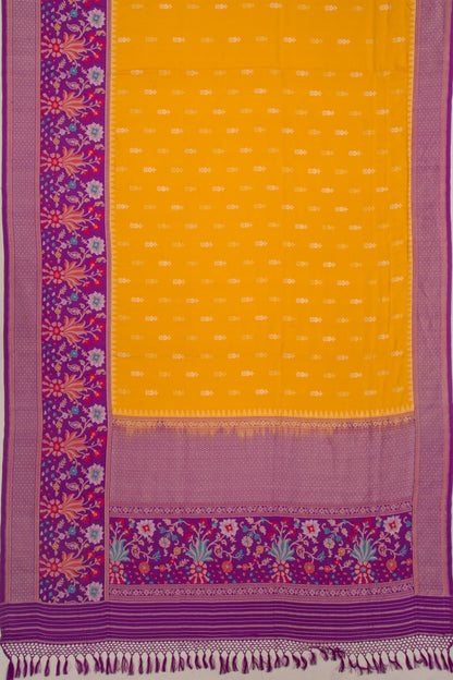 Banarasi Silk Butta Mustard Yellow Saree