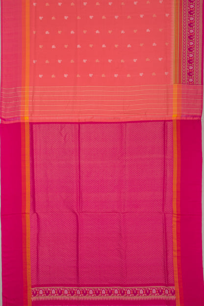 Banarasi Silk Butta Peach Saree