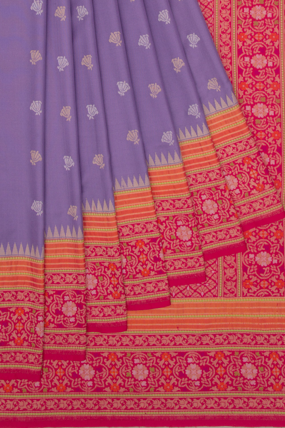 Banarasi Silk Butta Lavender Saree